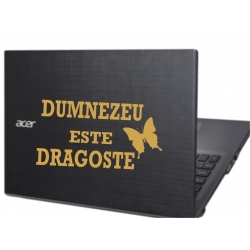 Sticker laptop, Dumnezeu este dragoste!
